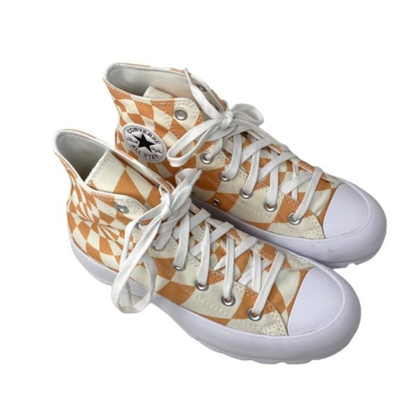 Converse Ctas Lugged High Top Sneakers Women's Size Orange Candy Canvas A10018C - Picture 4 of 10